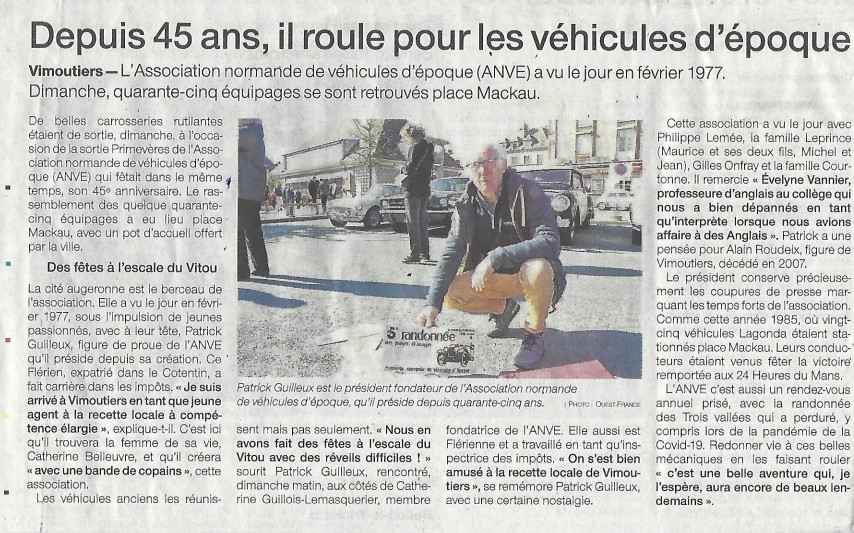 Article de presse ANVE